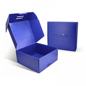 Muestra gratuita de logotipo personalizado color rosa color cosmético corrugado correo postal