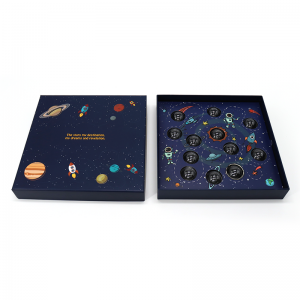 Caja de regalo de la cartulina del pelo de la cartulina del pelo de lujo de lujo personalizada de la tapa de los valentines